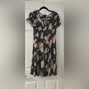 Sami & Jo floral polka dot dress polyester/spandex
